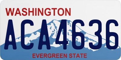 WA license plate ACA4636