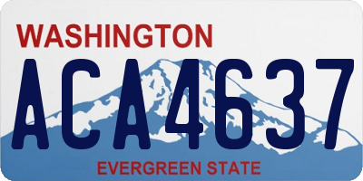 WA license plate ACA4637