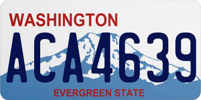 WA license plate ACA4639