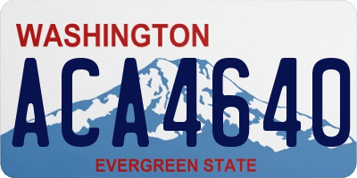 WA license plate ACA4640