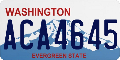 WA license plate ACA4645