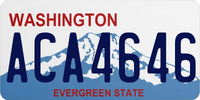 WA license plate ACA4646