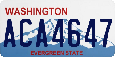WA license plate ACA4647