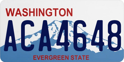 WA license plate ACA4648