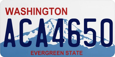 WA license plate ACA4650