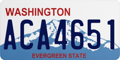 WA license plate ACA4651