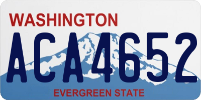 WA license plate ACA4652