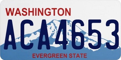 WA license plate ACA4653