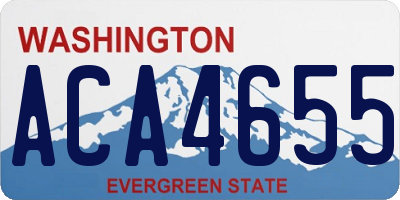 WA license plate ACA4655