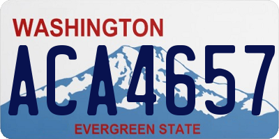 WA license plate ACA4657