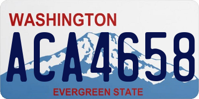 WA license plate ACA4658