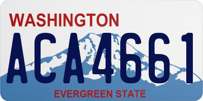 WA license plate ACA4661