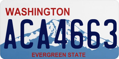 WA license plate ACA4663