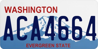 WA license plate ACA4664