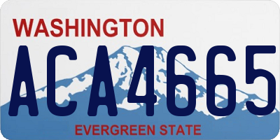 WA license plate ACA4665