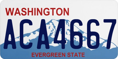 WA license plate ACA4667
