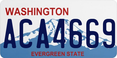 WA license plate ACA4669