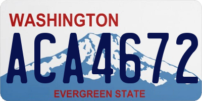 WA license plate ACA4672