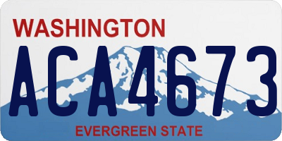 WA license plate ACA4673
