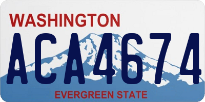 WA license plate ACA4674