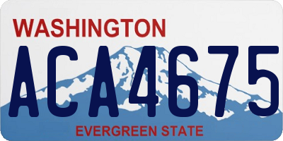 WA license plate ACA4675