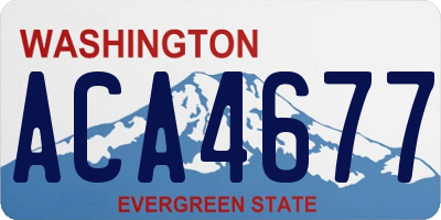 WA license plate ACA4677