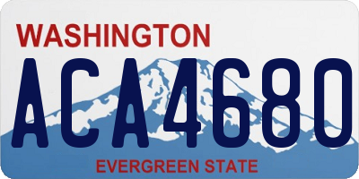 WA license plate ACA4680