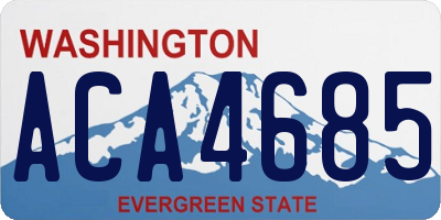WA license plate ACA4685