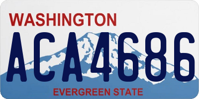 WA license plate ACA4686