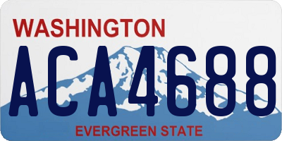 WA license plate ACA4688