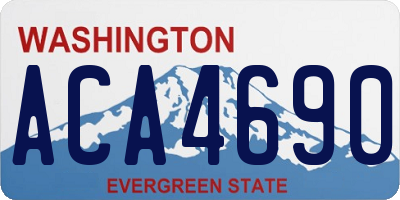 WA license plate ACA4690