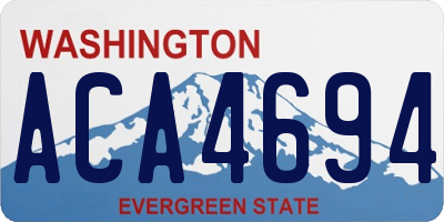 WA license plate ACA4694