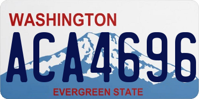 WA license plate ACA4696