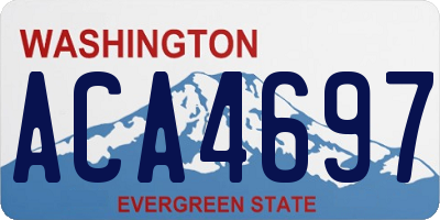WA license plate ACA4697