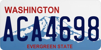 WA license plate ACA4698