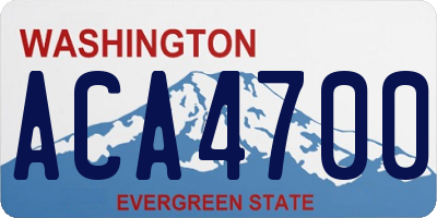 WA license plate ACA4700