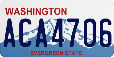 WA license plate ACA4706