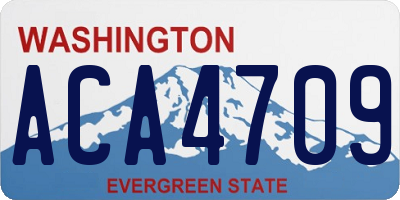 WA license plate ACA4709