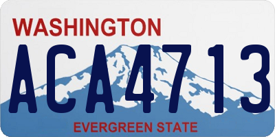 WA license plate ACA4713