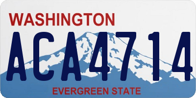 WA license plate ACA4714