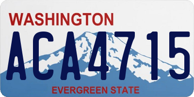 WA license plate ACA4715