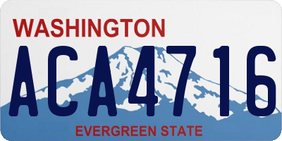 WA license plate ACA4716
