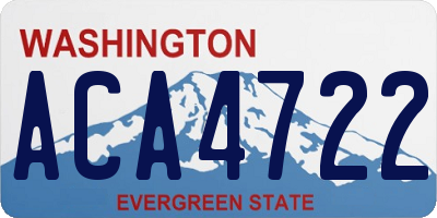 WA license plate ACA4722