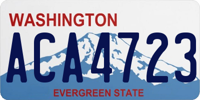 WA license plate ACA4723
