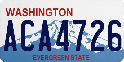 WA license plate ACA4726