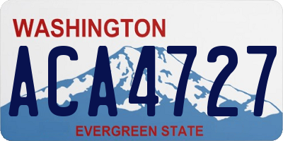 WA license plate ACA4727