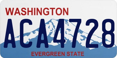 WA license plate ACA4728