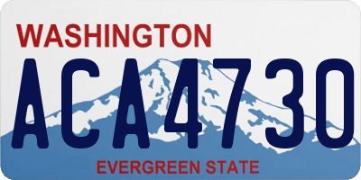 WA license plate ACA4730