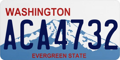 WA license plate ACA4732