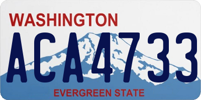 WA license plate ACA4733
